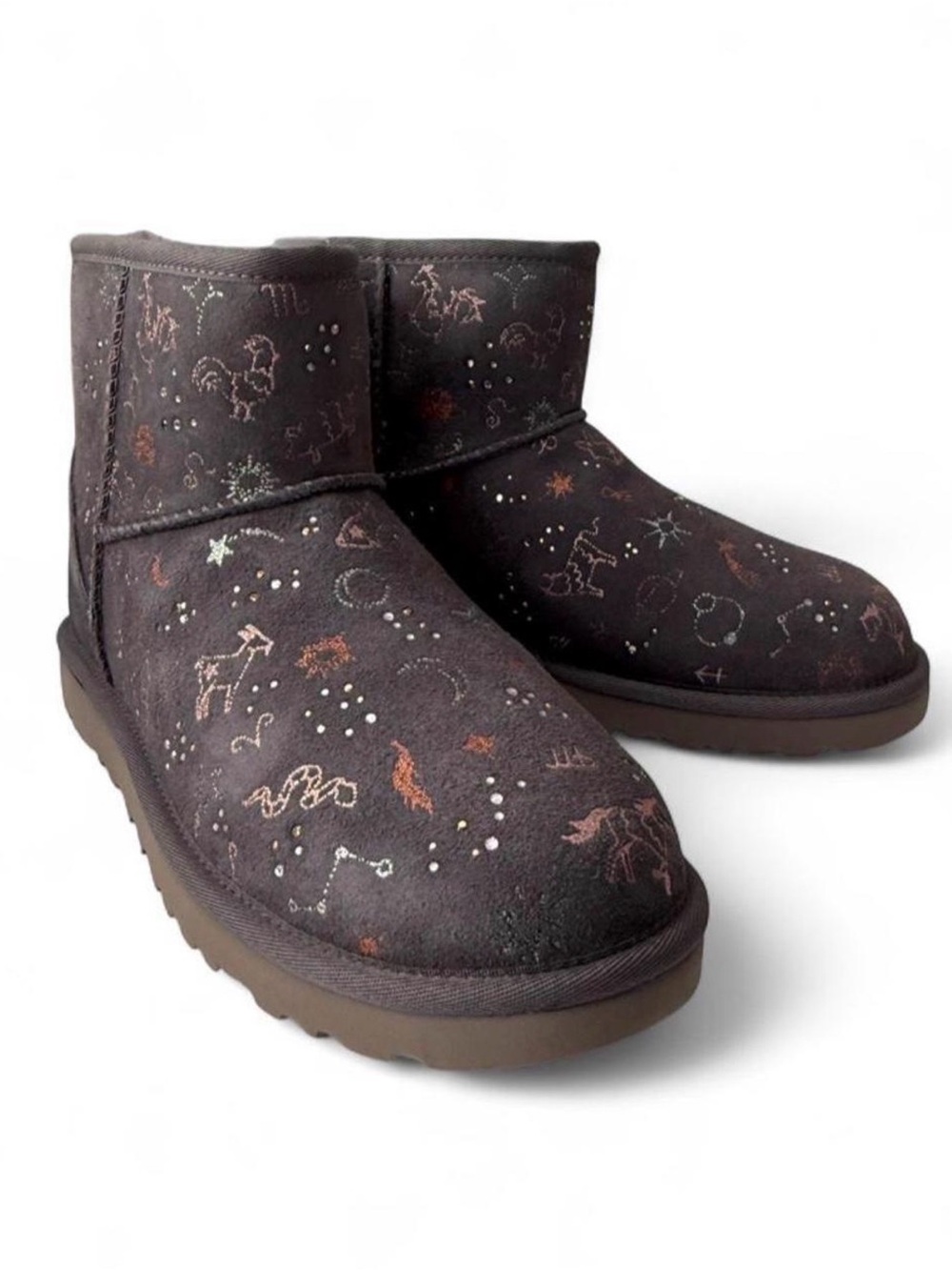 NWT-Ugg Mini Boots Zodiac Embroidered